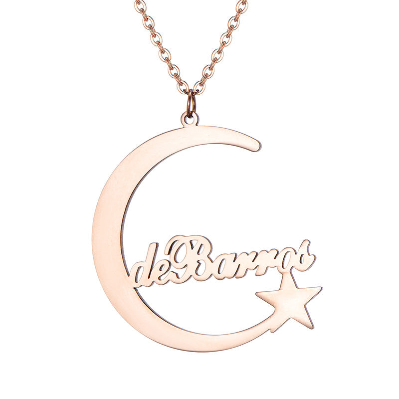 The Moon & Star Name Necklace