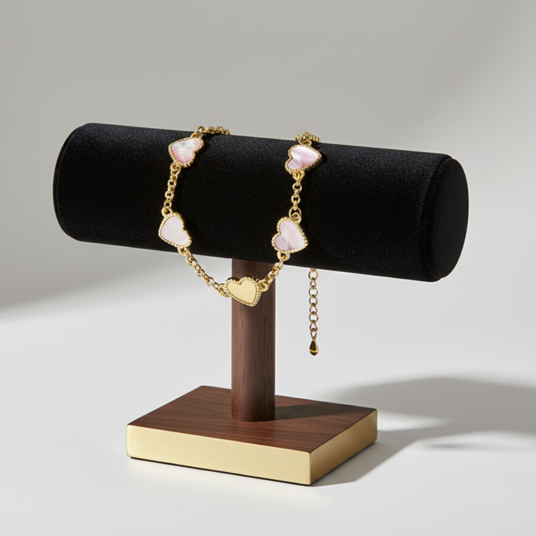 Fivefold Love Bracelet - Gold & Pink
