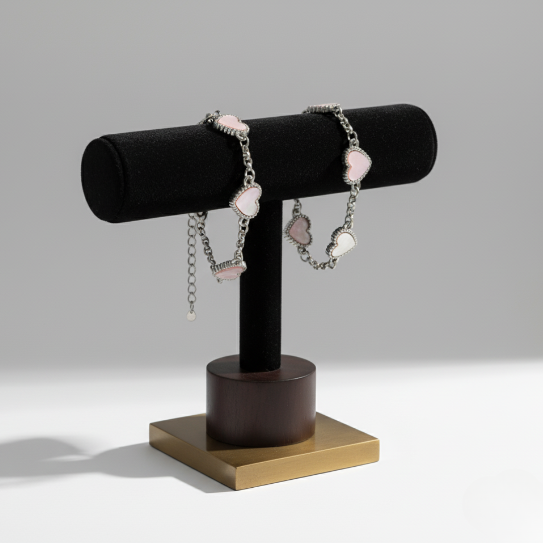 Fivefold Love Bracelet - Silver & Pink