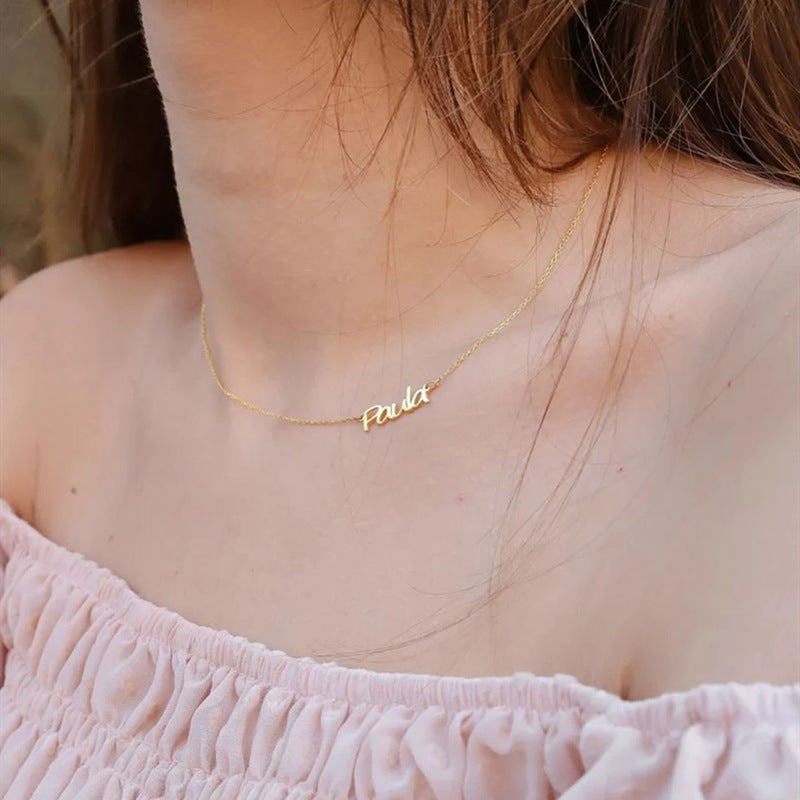 The Script Nameplate Necklace