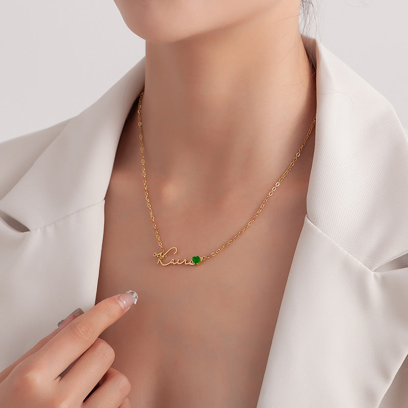 The Heartfelt Script Name Necklace