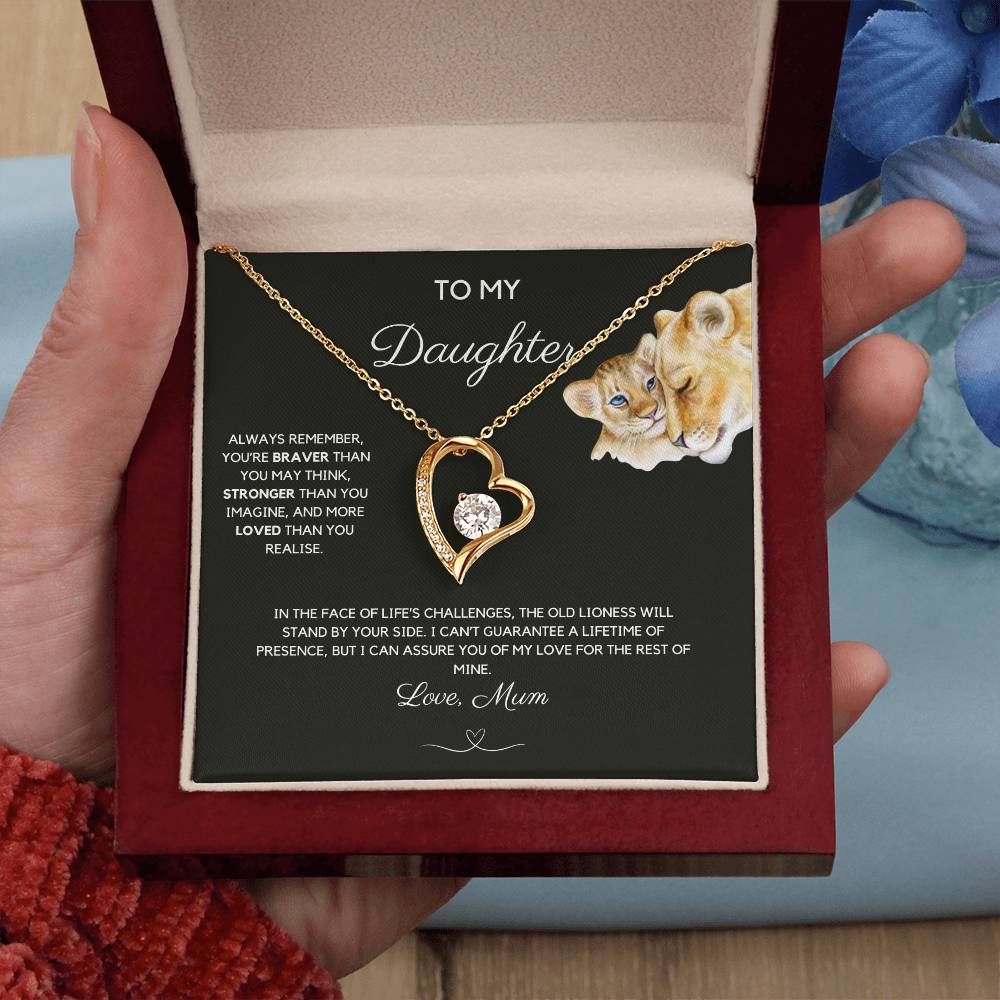 To My Daughter - Always Remember - Forever Love Necklace - Love Mum
