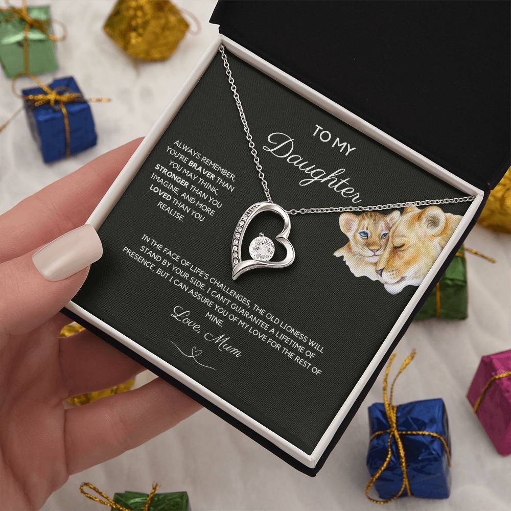 To My Daughter - Always Remember - Forever Love Necklace - Love Mum