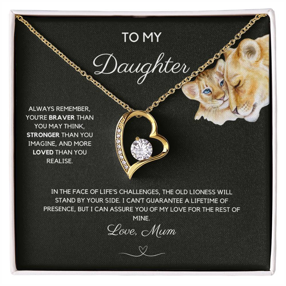 To My Daughter - Always Remember - Forever Love Necklace - Love Mum