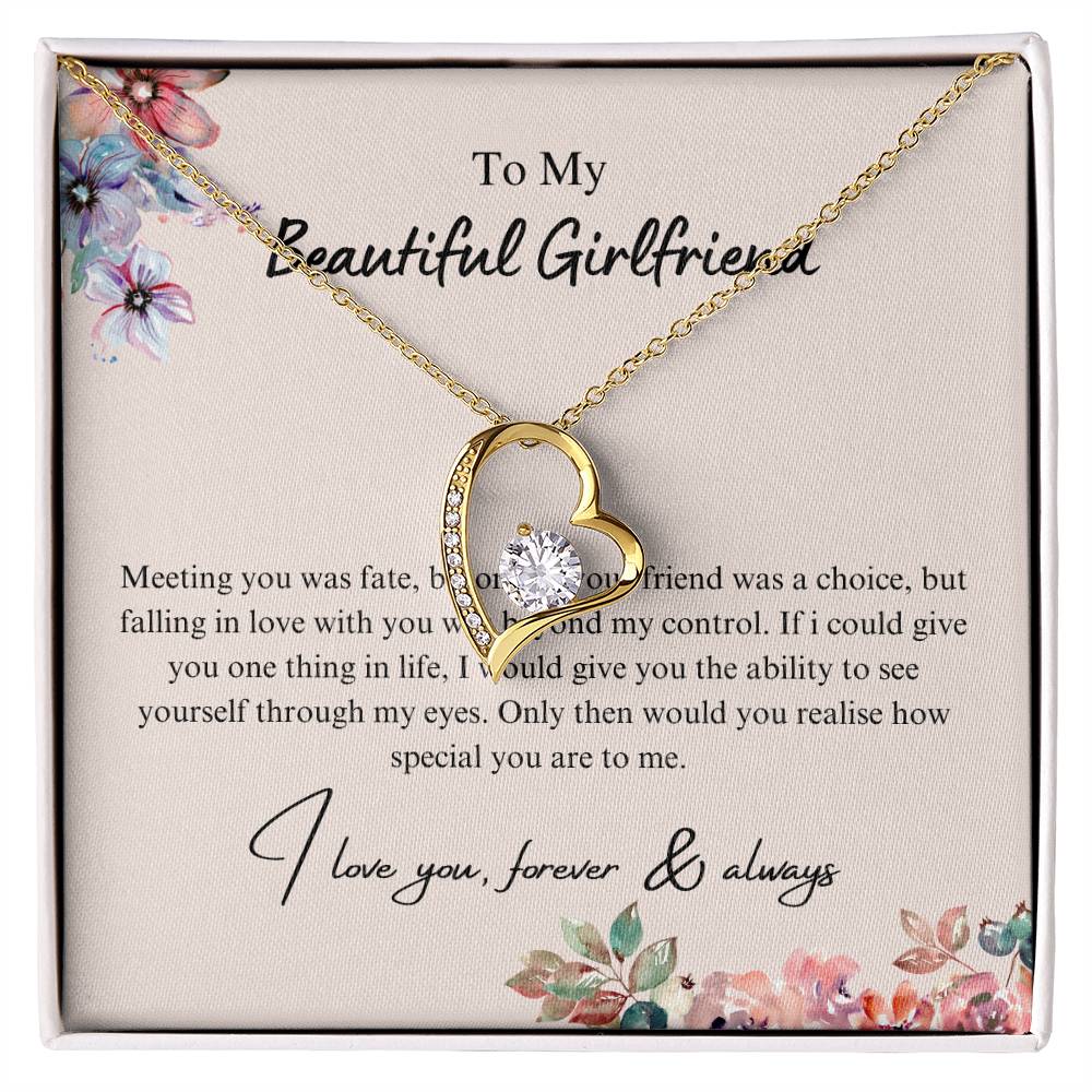 To My Beautiful Girlfriend - Falling In Love - Forever Love Necklace - Love You Forever