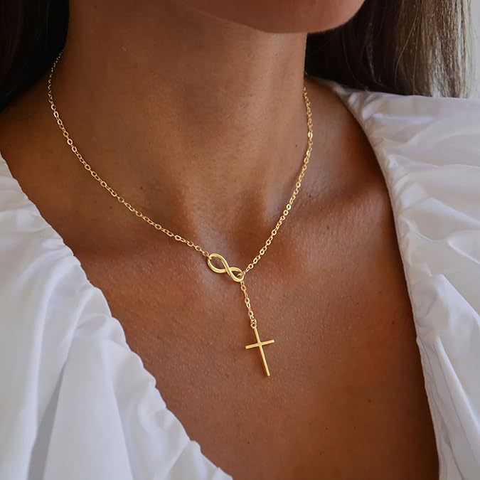 Veritas Cross Necklace - Gold