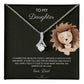 To My Daughter - Infused Love - Alluring Beauty Necklace - Love Dad