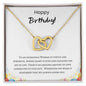 Happy Birthday - Incredible Woman - Interlocking Hearts Necklace