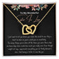 To My Wonderful Sister In Law - Richly Blessed - Interlocking Hearts Necklace