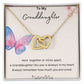 To My Granddaughter - Always Remember - Interlocking Hearts Necklace