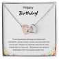 Happy Birthday - Incredible Woman - Interlocking Hearts Necklace