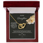 To My Daughter - Always Remember - Interlocking Hearts Necklace - Love Mum