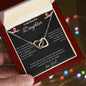 To My Beautiful Daughter - Never Forget - Interlocking Hearts Necklace - Love Dad