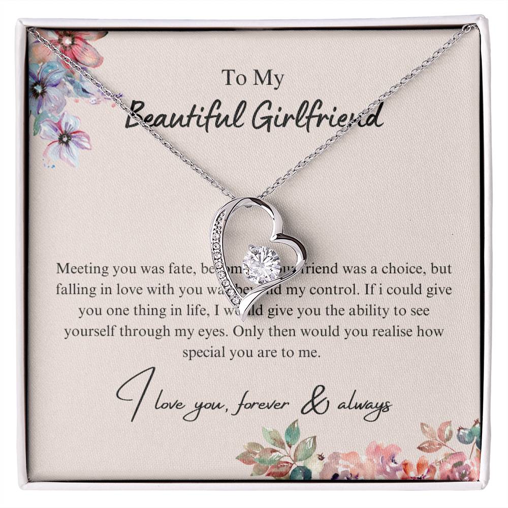 To My Beautiful Girlfriend - Falling In Love - Forever Love Necklace - Love You Forever