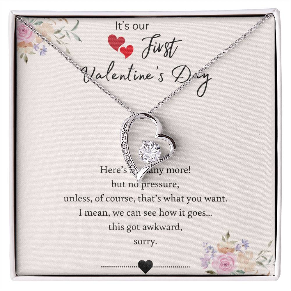 Our First Valentine's - Here's To Many More - Forever Love Necklace