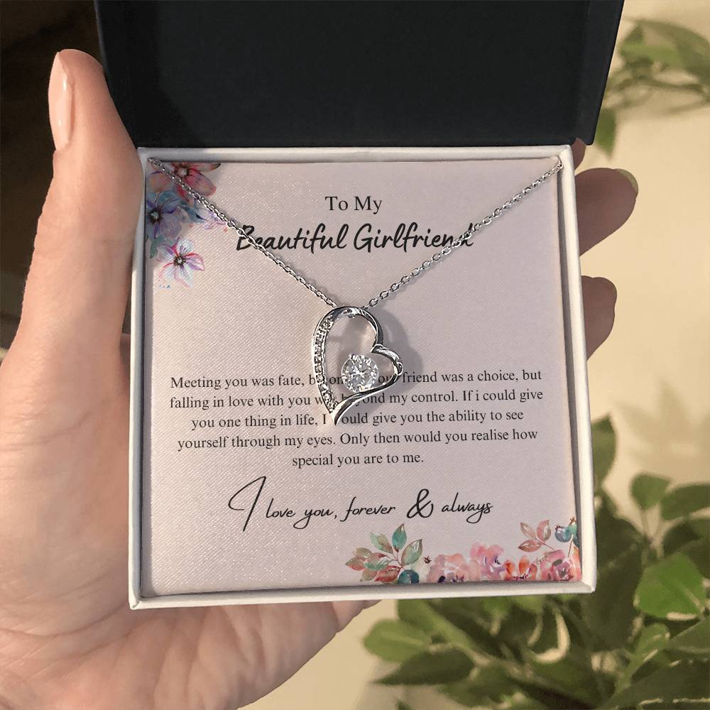 To My Beautiful Girlfriend - Falling In Love - Forever Love Necklace - Love You Forever